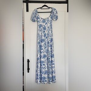 Smith & Quinn Floral Blue and White Maxi Dress Size small. Like new. Worn once.